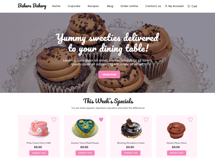 bakers bakery wordpress theme