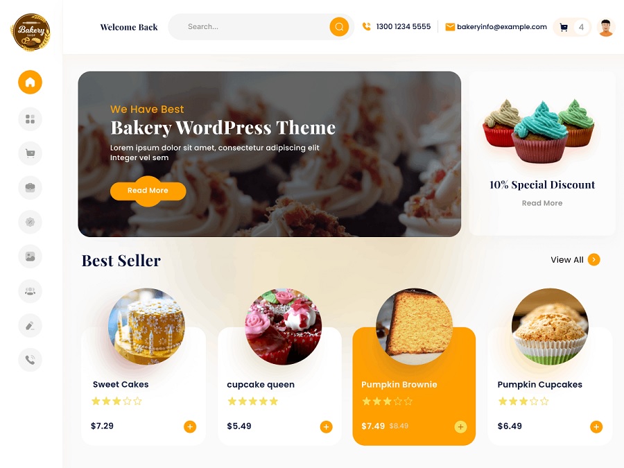 cake shop wordpress bakery theme