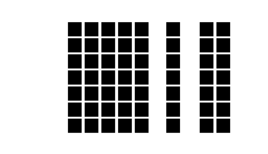 Black squares in groups.