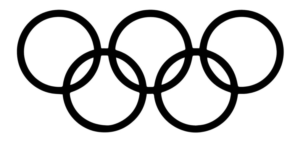 The Olympic rings logo.