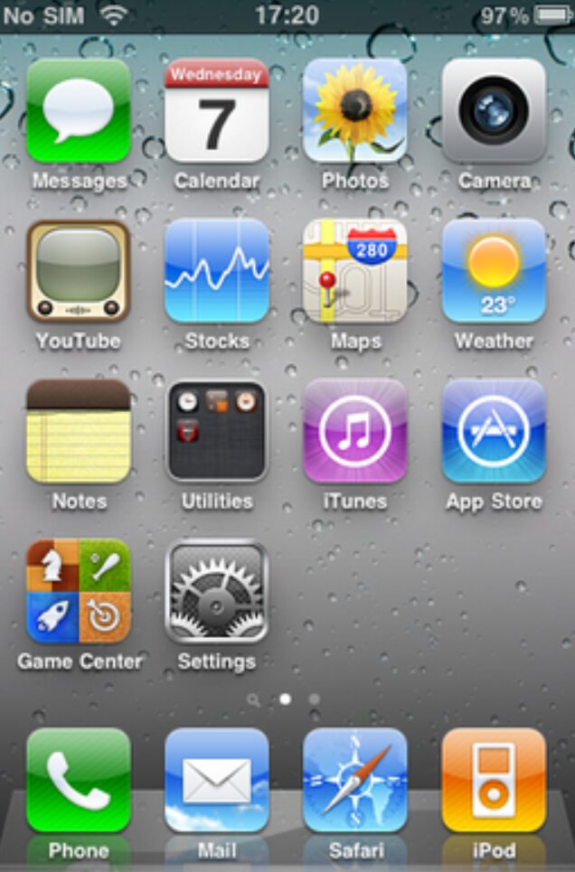 Example of skeuomorphic design