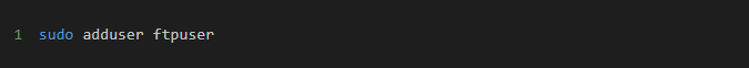 sudo adduser ftpuser