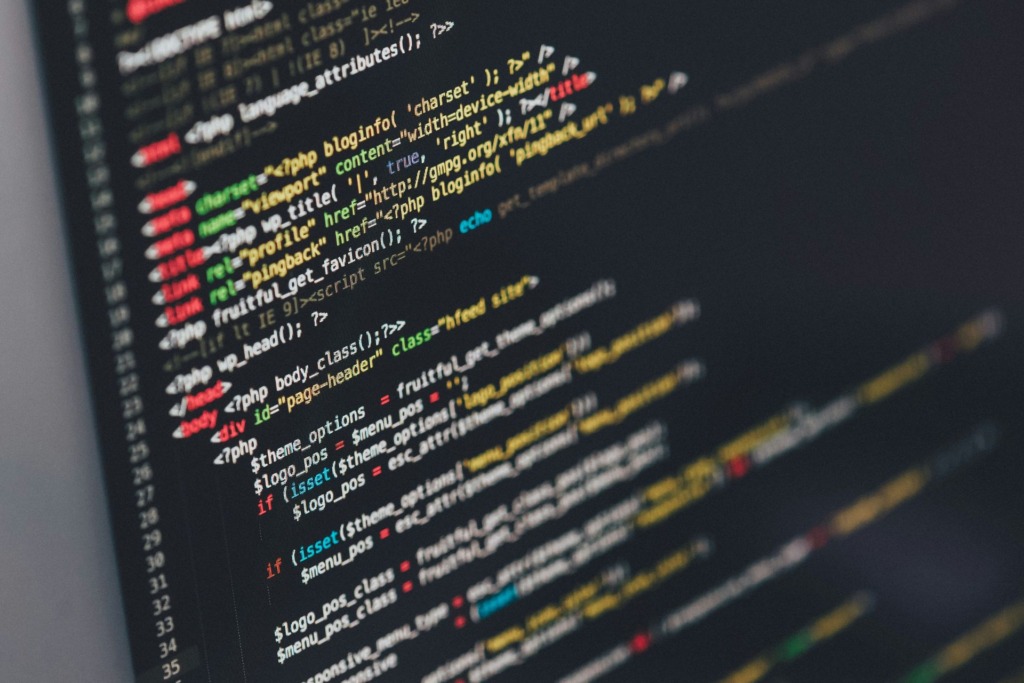 A computer screen displaying code