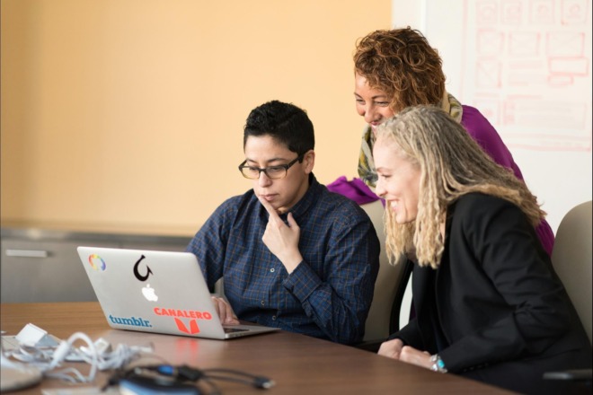 design team collaborating on UI and UX design