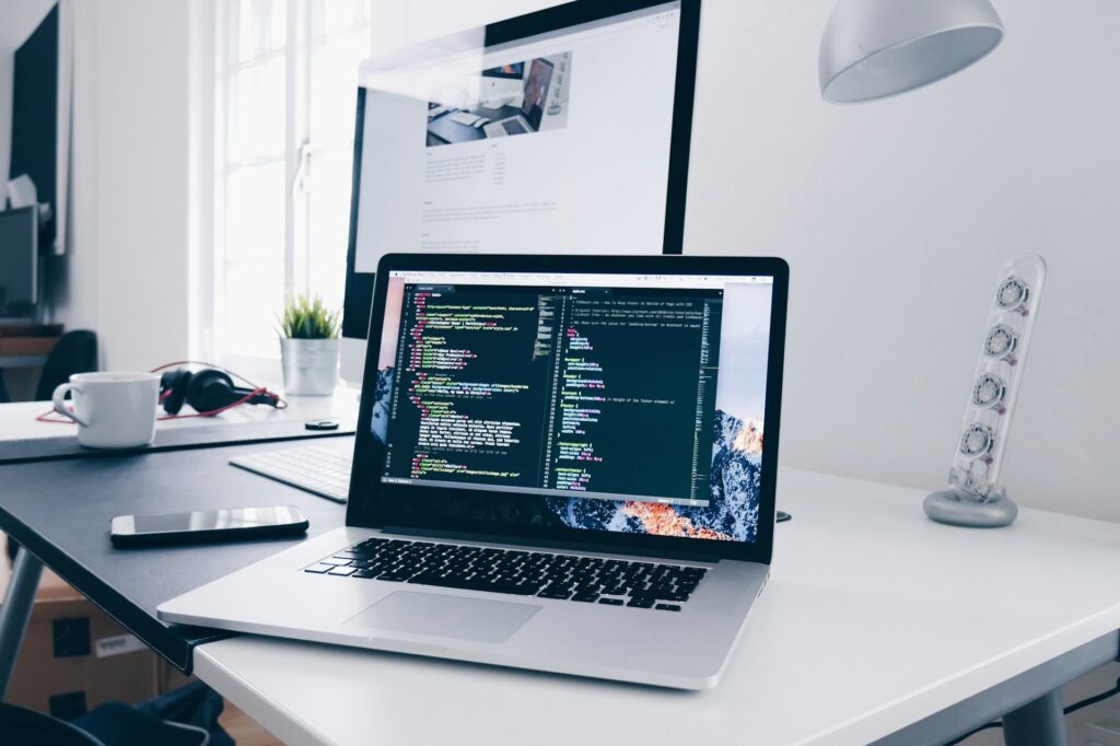 Laptop Screen With Coding