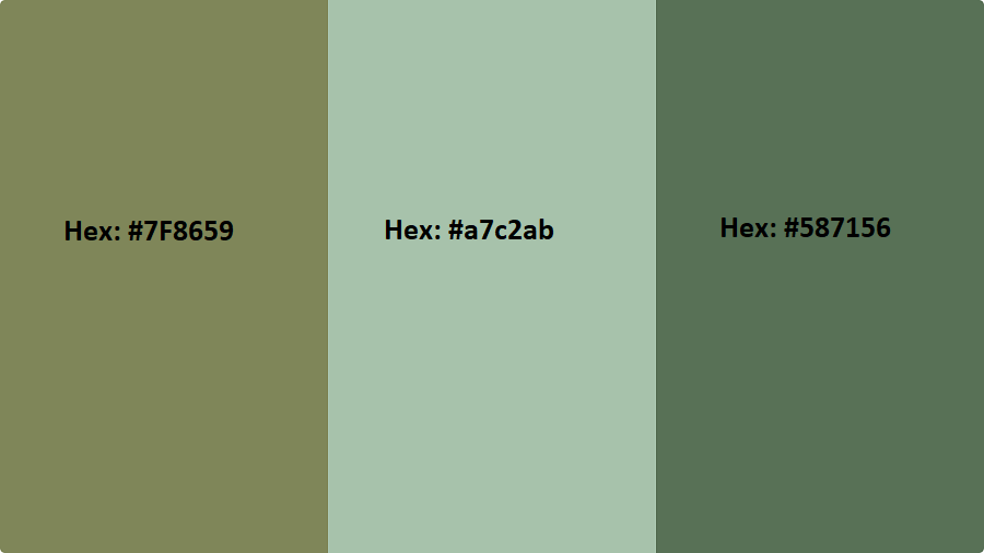 earthy greens Christmas color palettes