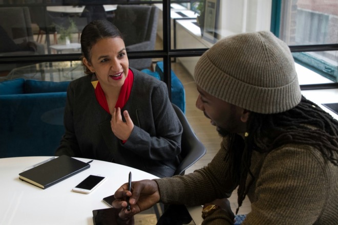 employee and employer conversing about rescinding a job offer