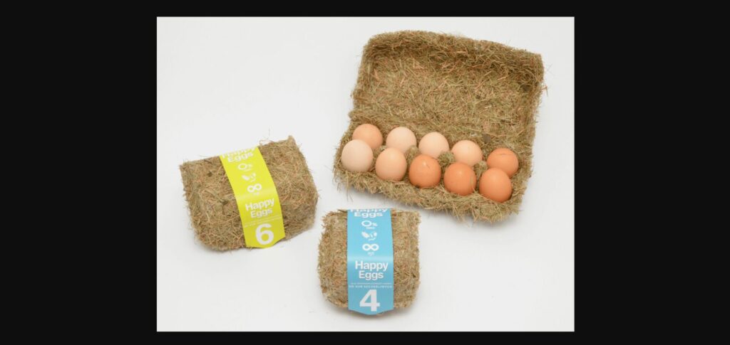 Eggs in a hay-based carton