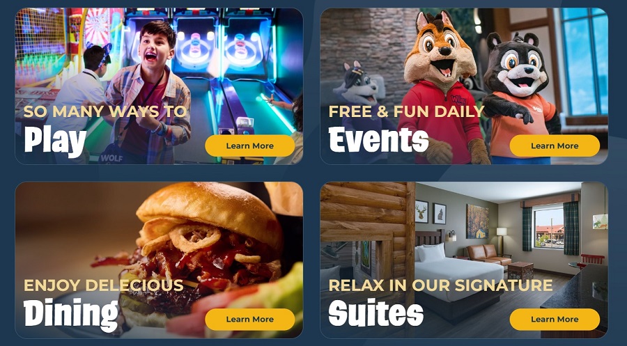 screenshot of color palette from great wolf lodge website