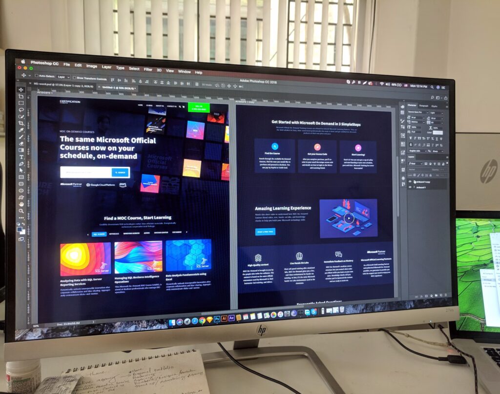 Asymmetric grid in web design
