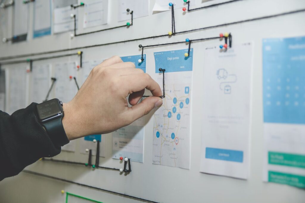 Hand organizing web page sequences.