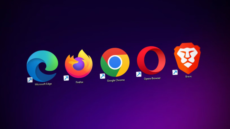 Different browser icons next to each other.