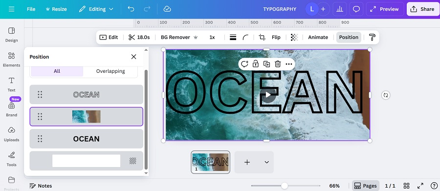 canva transparent text trick
