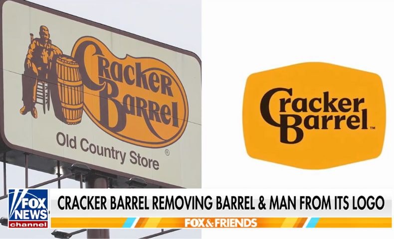 Two Cracker Barrel logos side-by-side